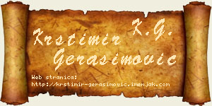 Krstimir Gerasimović vizit kartica